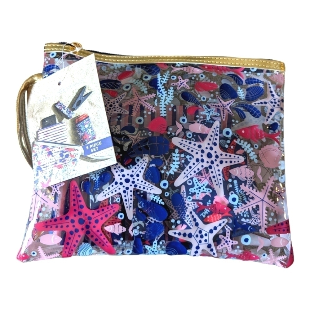 NWT Salty Starfish Exclusively at Paper Store 5 Piece Beach Day Essential Set - Picture 2 of 6